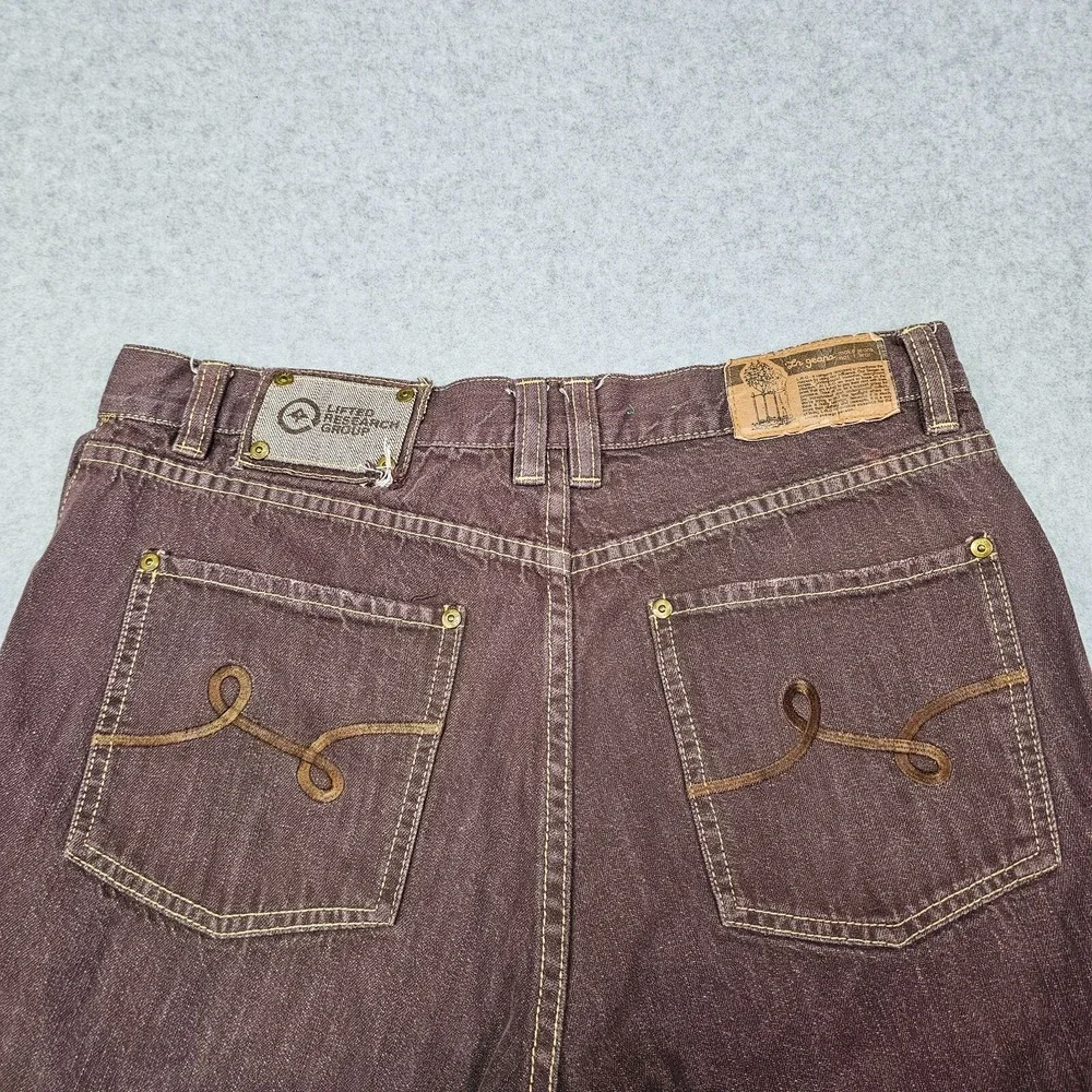 LRG‎ Lifted Research Group Mens Jeans 34x32 Blue Denim Grass Roots Straight Fit